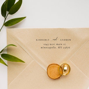 Chic Elegant Wedding Return Address Stylish Self-inking Stamp