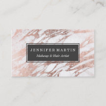 Chic Elegant White and Rose Gold Marble Pattern