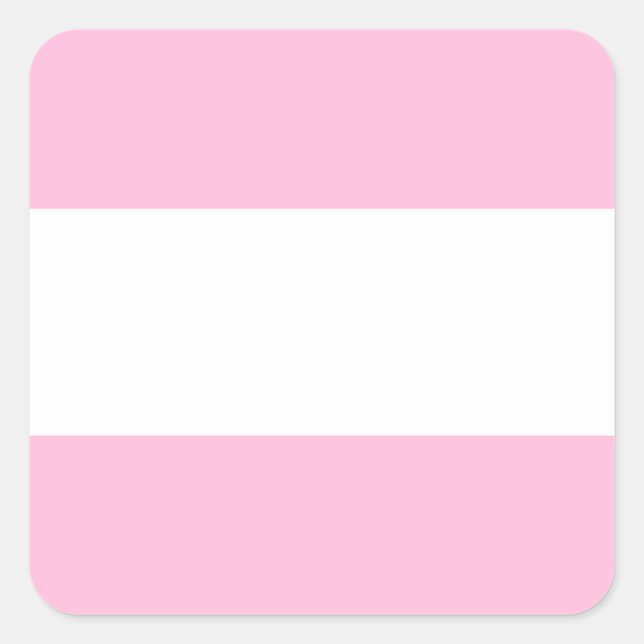 Chic Elegant Wide Light Pastel Pink White Stripes Square Sticker (Front)