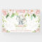 Chic Elephant Blush Pink Floral Backdrop Welcome