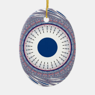 Chic Energetic Eye Design: A Mesmerising Pattern Ceramic Tree Decoration