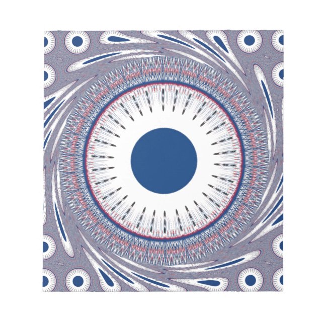 Chic Energetic Eye Design: A Mesmerising Pattern Notepad (Front)