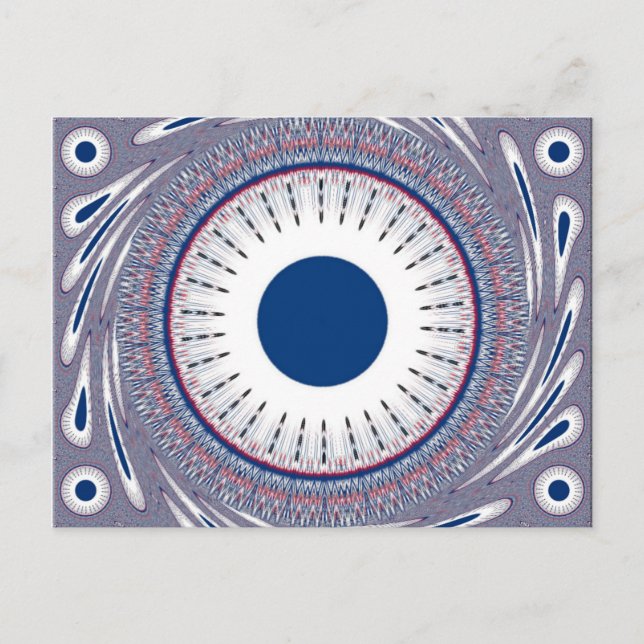 Chic Energetic Eye Design: A Mesmerising Pattern Postcard (Front)