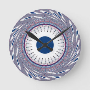 Chic Energetic Eye Design: A Mesmerising Pattern Round Clock