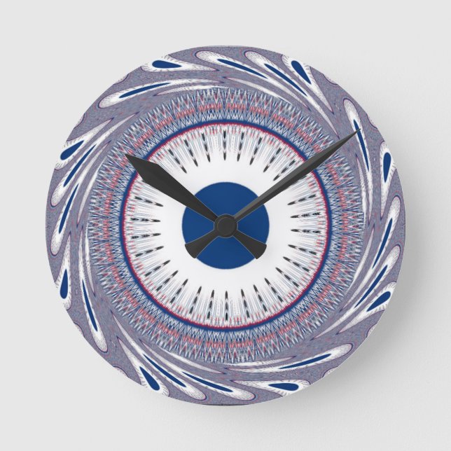 Chic Energetic Eye Design: A Mesmerising Pattern Round Clock (Front)