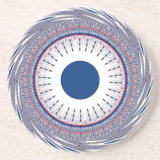 Chic Energetic Eye Design: A Mesmerizing Pattern Coaster (Front)
