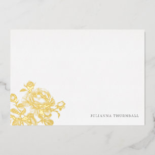 Chic English Rose Luxe Personal Stationery