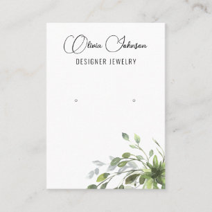 Chic Eucalyptus Greenery Jewellery Earring Display Business Card