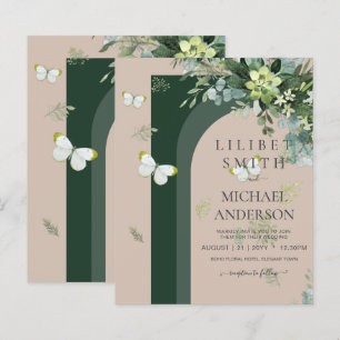Chic Eucalyptus Greenery Leaves Emerald Wedding