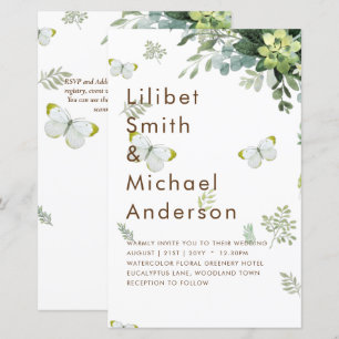 Chic Eucalyptus Greenery Leaves Emerald Wedding