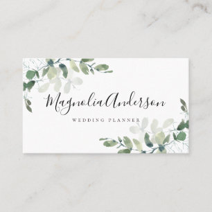 Chic Eucalyptus Leaves Business Card