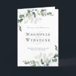 Chic Eucalyptus Order of Ceremony Wedding Programme<br><div class="desc">A modern order of service program for your wedding celebration or vow renewal.</div>