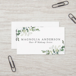 Chic Eucalyptus QR Code Business Card
