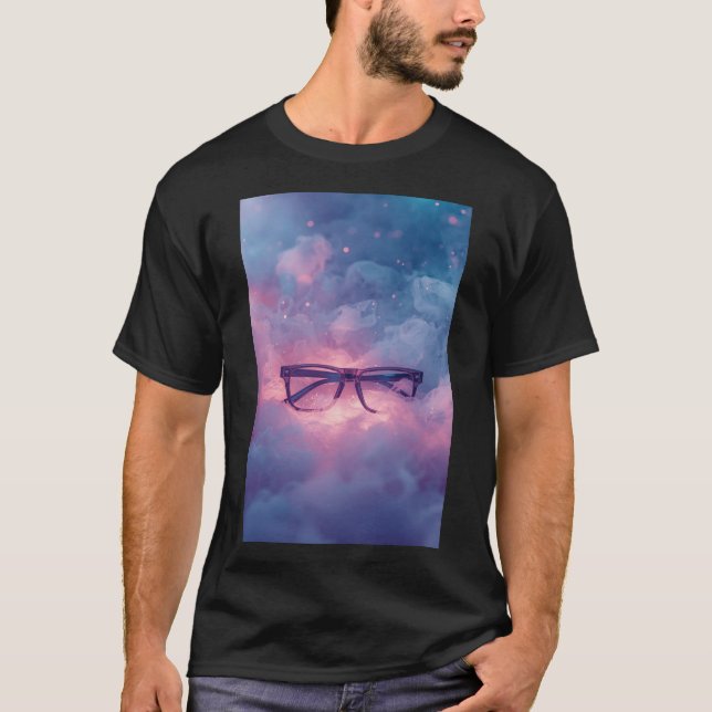 Chic Eyewear with Soft Glow Effect T-Shirt (Front)