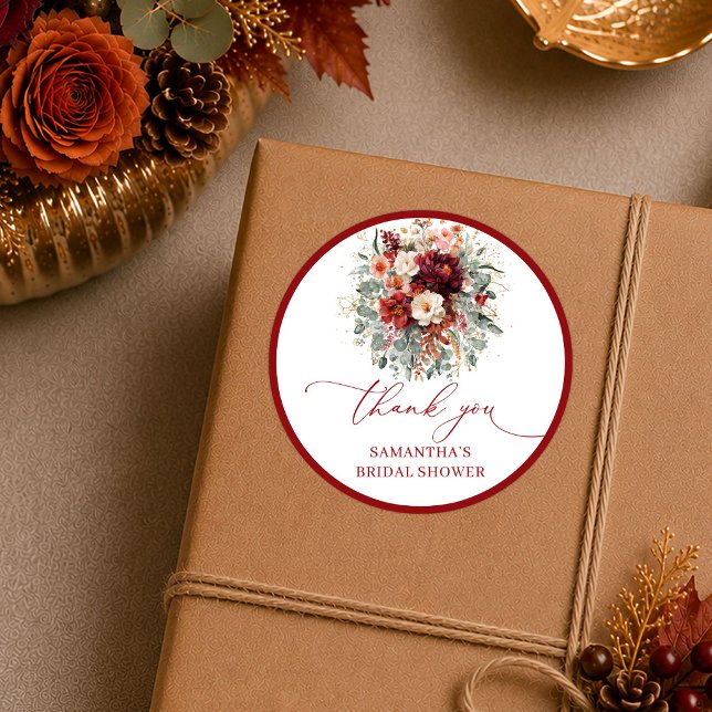 Chic fall terracotta boho bridal shower sticker ar (Chic fall terracotta boho bridal shower sticker artwork

)