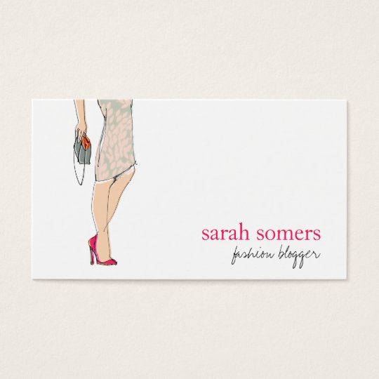 Chic Fashion Blogger Stylish Fashion Model Business Card