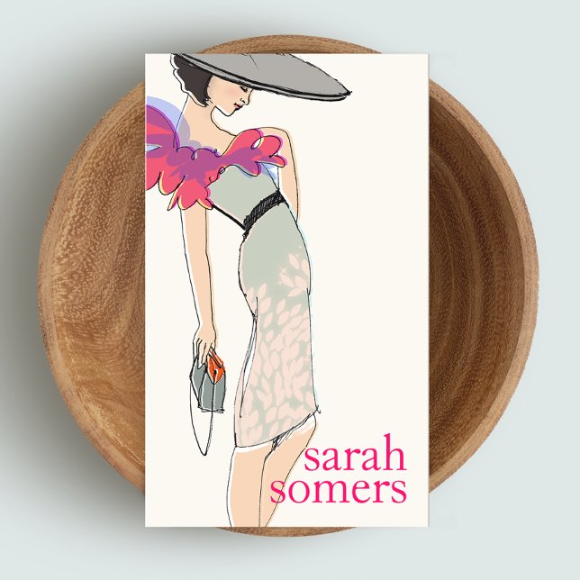 Chic, Fashion Blogger, Stylish Fashion Model Business Card (Creator Uploaded)