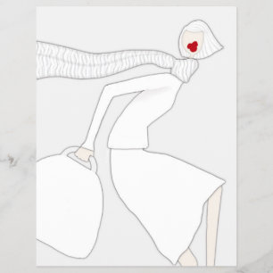 Chic Fashion Colouring Art Flyer Paper Miss Wendy