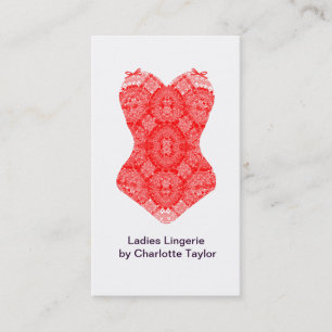 Chic Fashion lingerie Boudoir Corset Business Card