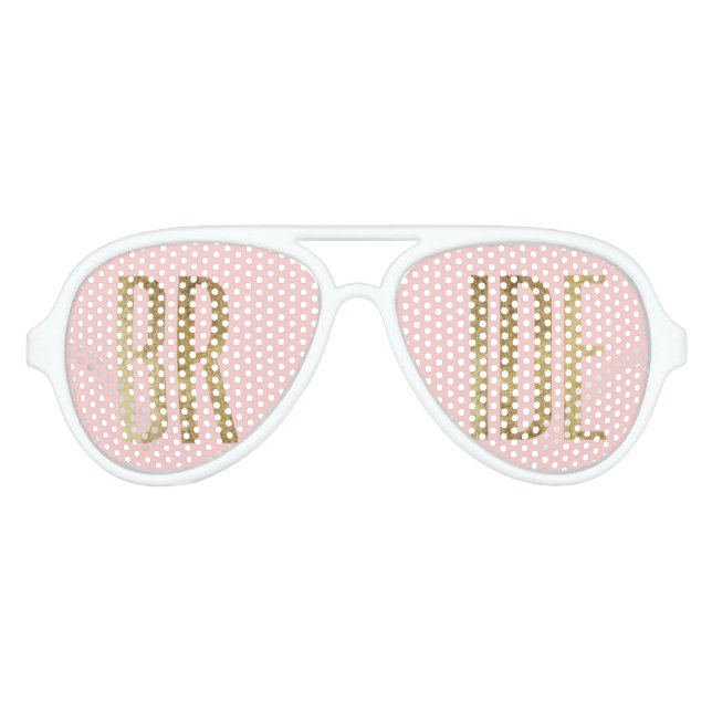 Chic Faux Gold Bride Sunglasses (Front)