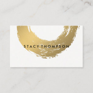 Chic Faux Gold Brushed Business Card