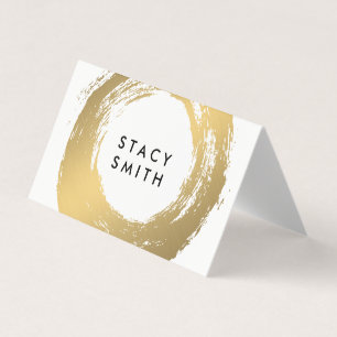 Chic Faux Gold Brushed Business Card