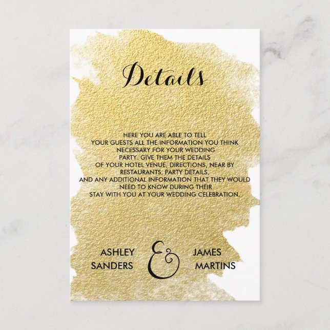 CHIC FAUX GOLD DETAILS CARD (Front)