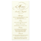 Chic Faux Gold Foil Party Menu Template - Ivory