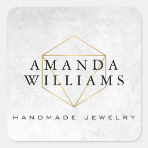 Chic Faux Gold Gemstone Jewellery Designer Sticker