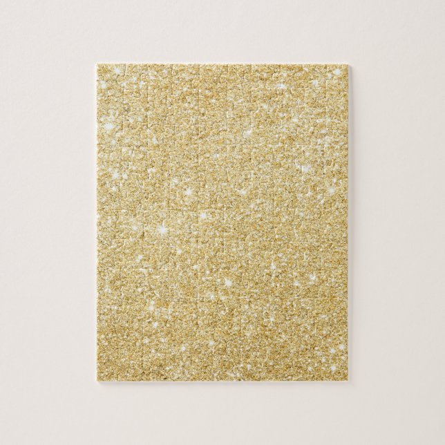 Chic Faux Gold Glitter Luxury Puzzle (Vertical)