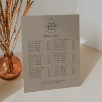 Chic Faux Kraft Logo Business Price List