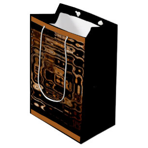 Chic Faux Mosaic Gray Terracotta Design Medium Gift Bag