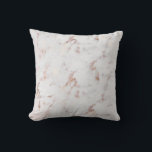 Chic Faux Rose Gold Marble Pattern Pillow<br><div class="desc">Faux Rose Gold Marble Pattern Pillow. Modern and trendy pillow featuring white and faux rose gold marble. Perfect as an accent to any room.</div>