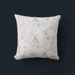 Chic Faux Rose Gold Marble Pattern Pillow<br><div class="desc">Faux Rose Gold Marble Pattern Pillow. Modern and trendy pillow featuring white and faux rose gold marble. Perfect as an accent to any room.</div>