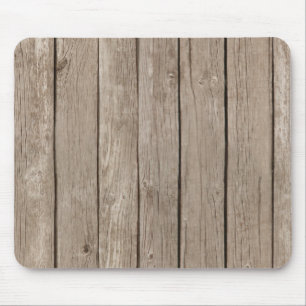 Chic Faux Rustic Wood Mouse Mat