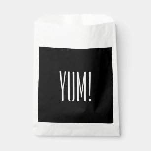 CHIC FAVOR BAGS_"YUM!" BLACK/WHITE FAVOUR BAGS