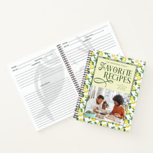Chic Favorite Recipes Family Photo Lemons Citrus Notebook
