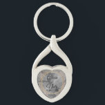 Chic Feathers Floral Wreath Wedding  Key Ring<br><div class="desc">Chic silver feathers on a shimmery silver backdrop combined with a gold elegant floral wreath where you can customise it for your event  creating sleek romantic wedding party favour vibes. Part of the Stylish Trendy Wedding Gifts Collection.</div>