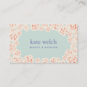 Chic Feminine Pastel Yellow Roses Floral Boutique Business Card
