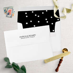 Chic Festive Confetti Pattern Wedding Invitation Envelope