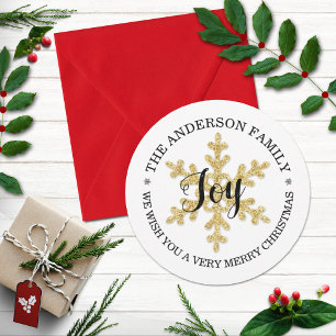 Chic Festive Snowflake Holiday Card