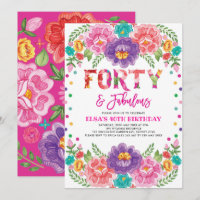 Chic Fiesta Forty and Fabulous Woman 40th Birthday