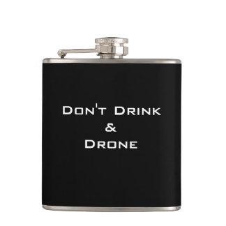 CHIC FLASK_FUNNY "DON'T DRINK & DRONE" HIP FLASK