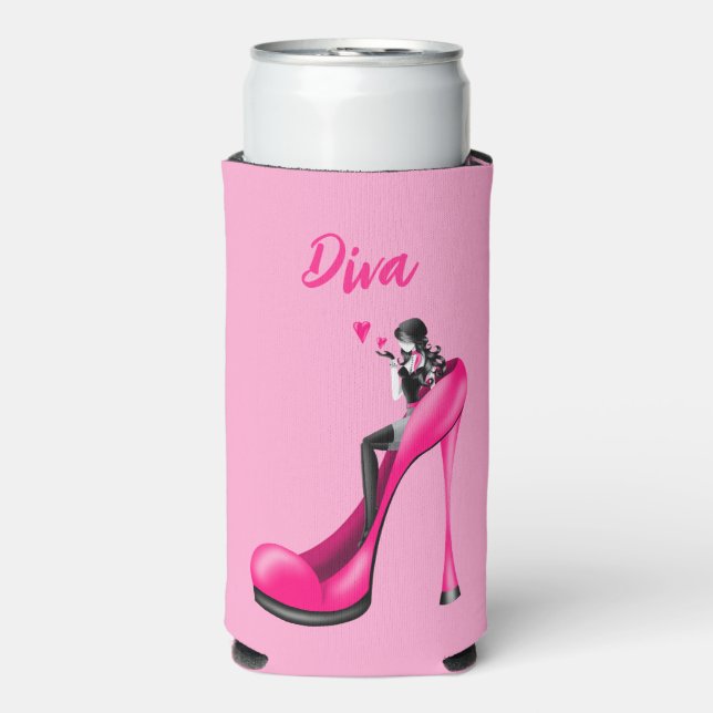 Chic & Flirty Can Cooler – Fashionable Elegance (Seltzer Front)