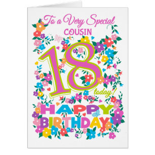 Chic Floral 18th Birthday for Cousin