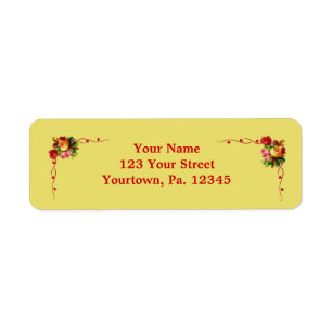 Chic Floral Address Label