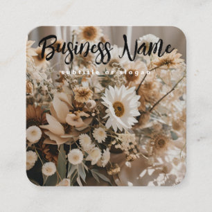 Chic floral Aesthetic Boho Business Card
