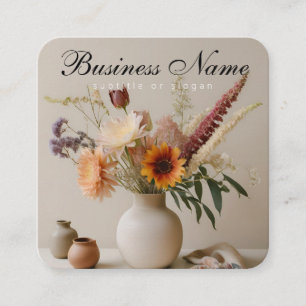 Chic floral Aesthetic Boho Business Card
