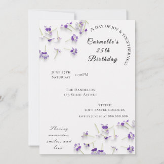 Chic Floral Birthday/Wedding Invitation 