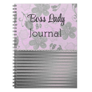 Chic Floral Boss Lady Notebook